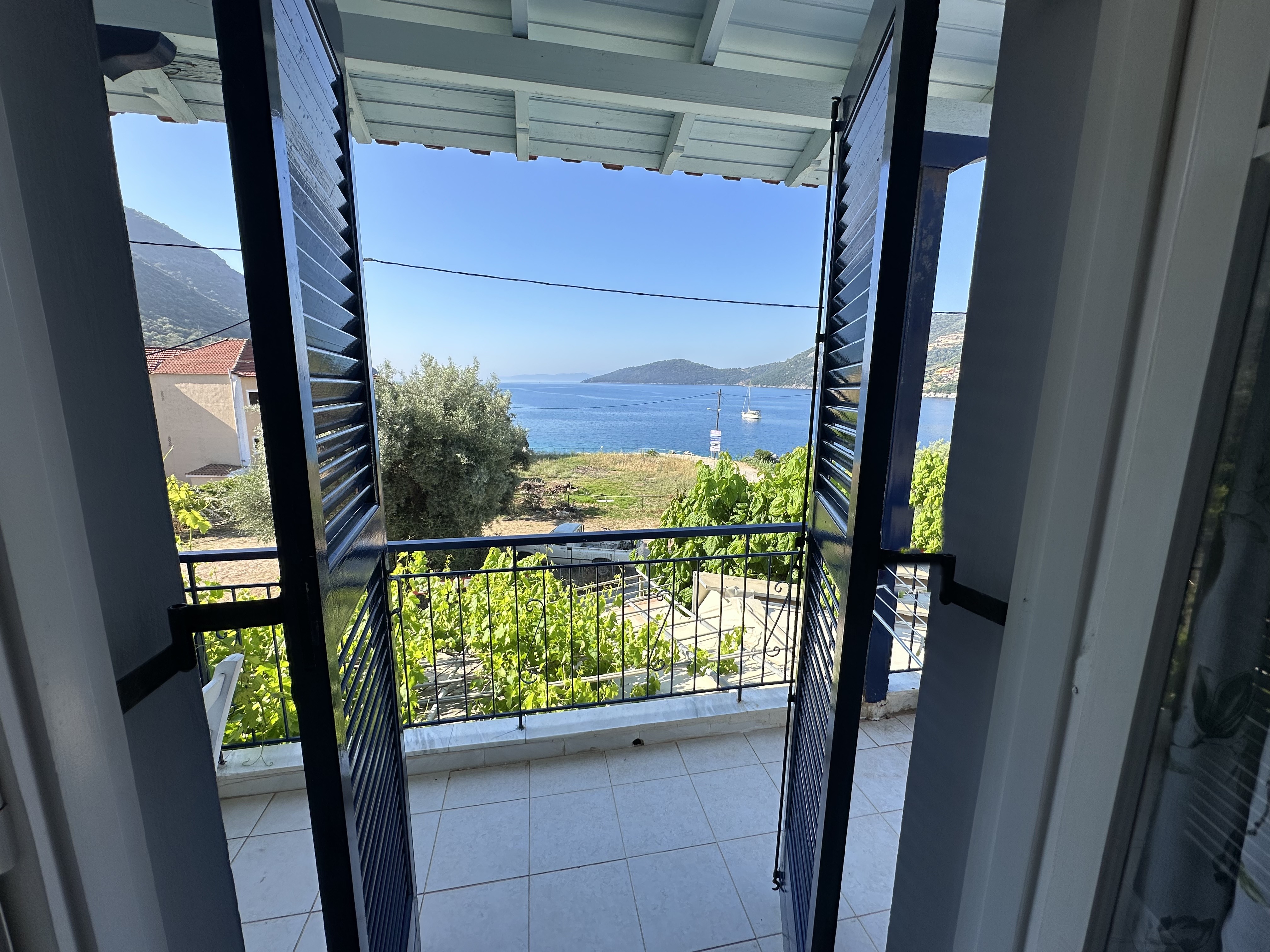 Sea view from Diella Rooms, Mikros Gialos, Lefkada